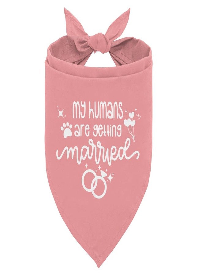 ZPPRJF My Humans are Getting Married Pink Dog Wedding Scarf for Dog Lover - Fits Small to Large Dogs (E46) - Image 1